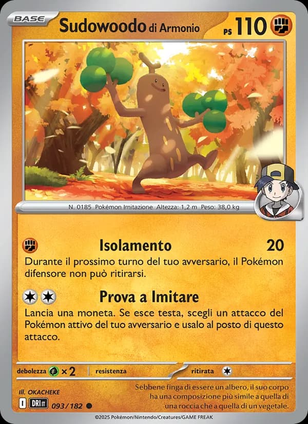 Sudowoodo di Armonio card in Italian