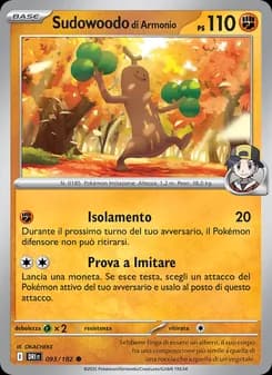Sudowoodo di Armonio card in Italian