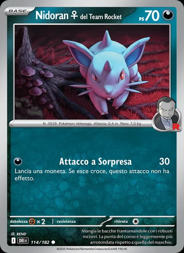 Nidoran♀ del Team Rocket card in Italian