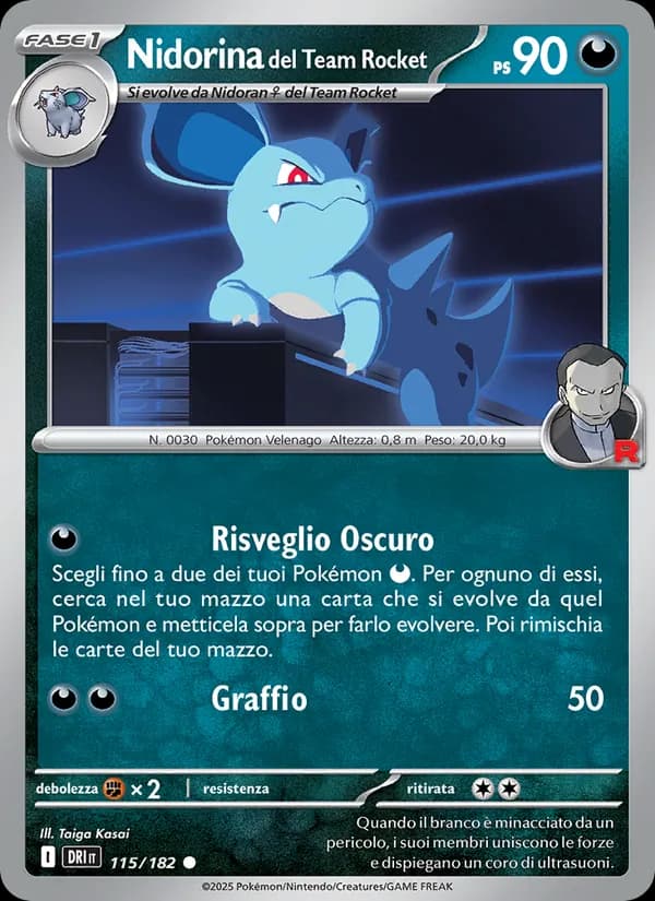 Nidorina del Team Rocket card in Italian