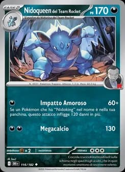 Nidoqueen del Team Rocket card in Italian