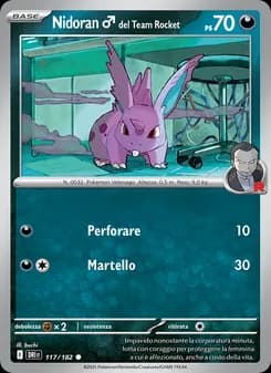 Nidoran♂ del Team Rocket card in Italian
