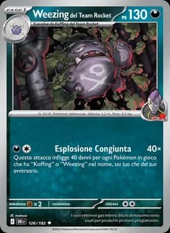 Weezing del Team Rocket card in Italian