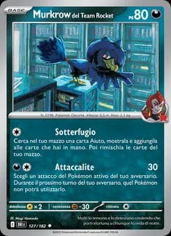 Murkrow del Team Rocket card in Italian