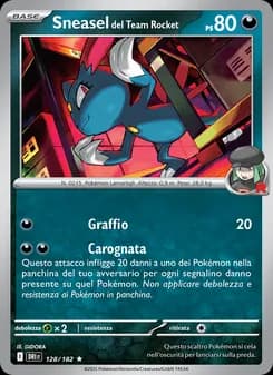Sneasel del Team Rocket card in Italian