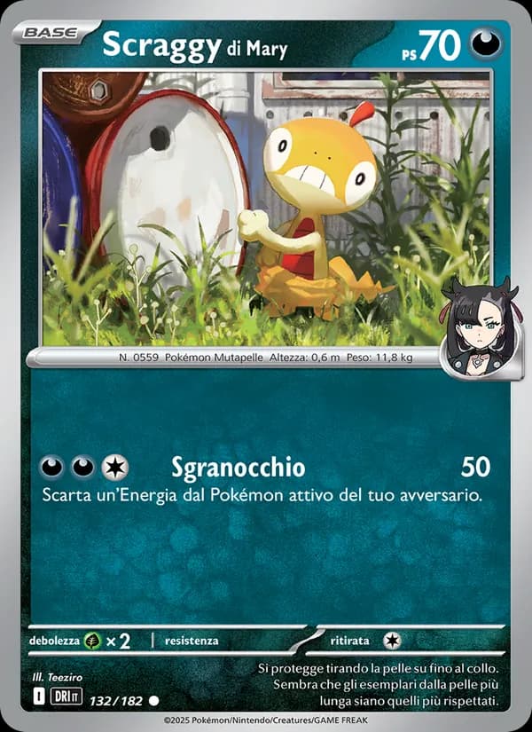 Scraggy di Mary card in Italian