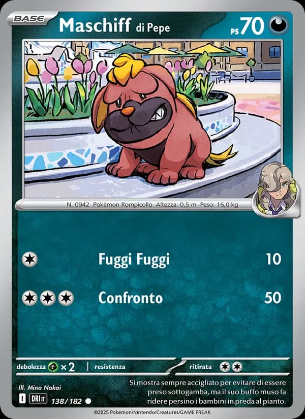 Maschiff di Pepe card in Italian