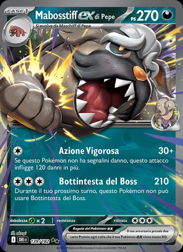 Mabosstiff-ex di Pepe card in Italian