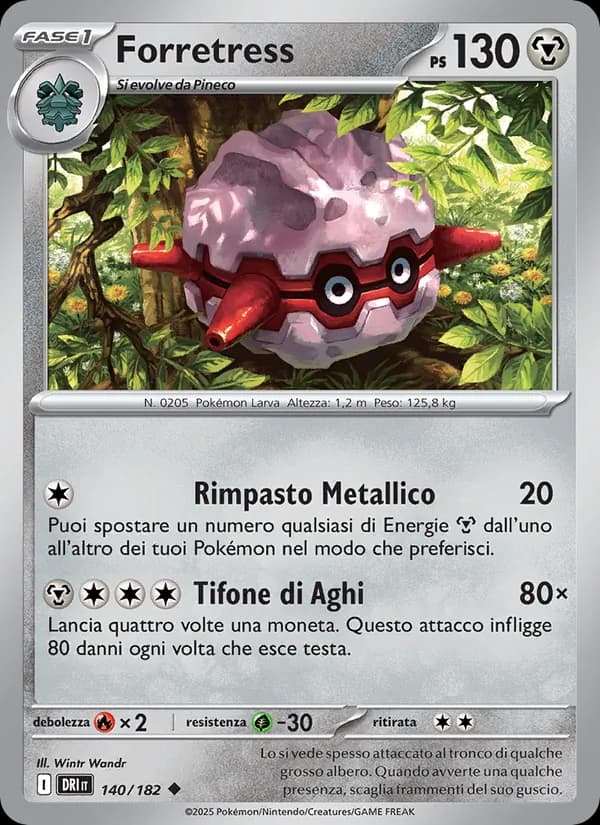 Forretress card in Italian
