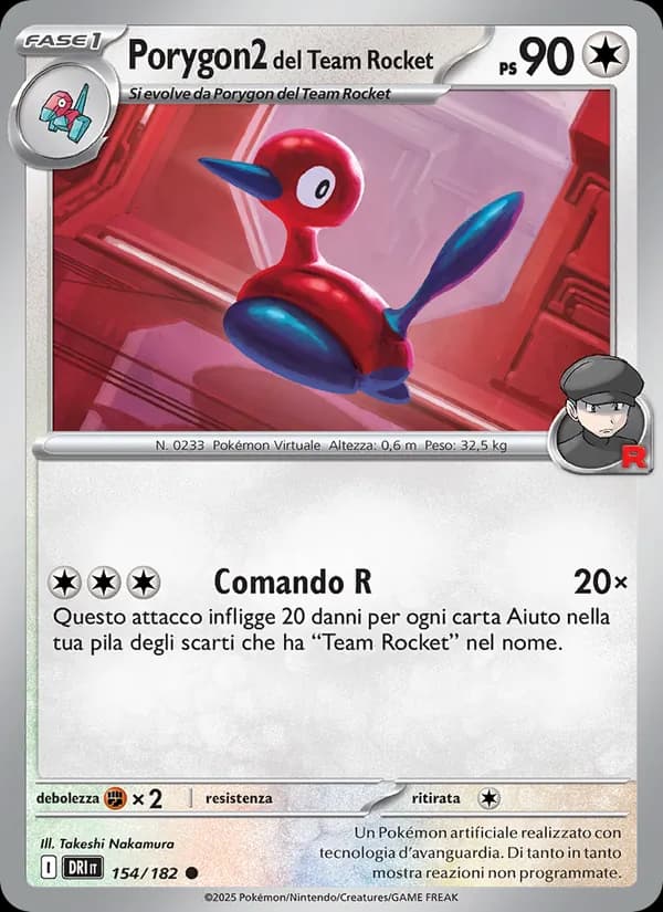 Porygon2 del Team Rocket card in Italian