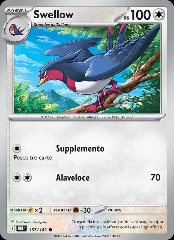 Swellow card in Italian