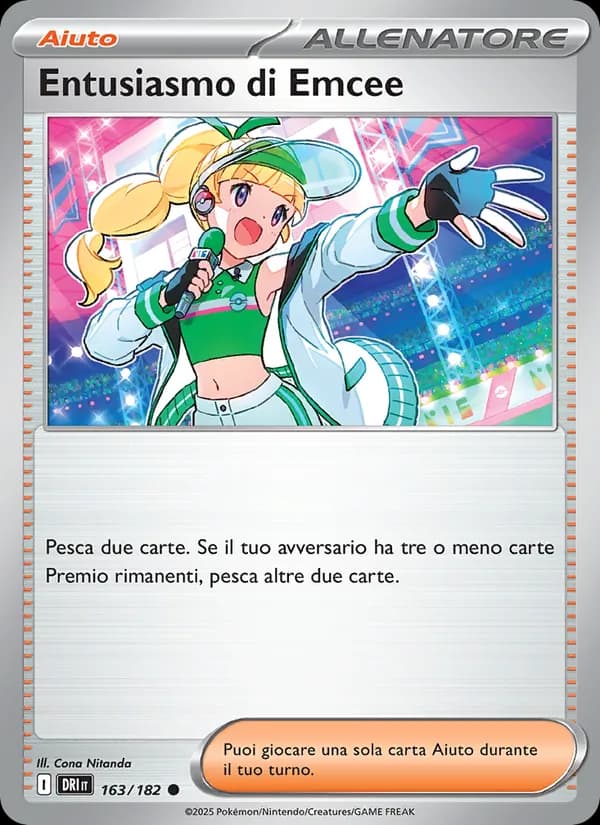 Entusiasmo di Emcee card in Italian