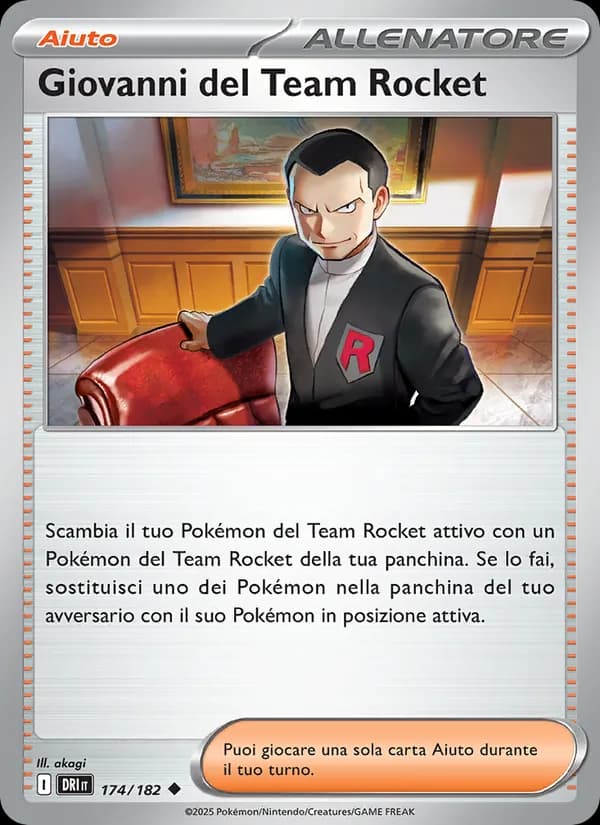 Giovanni del Team Rocket card in Italian