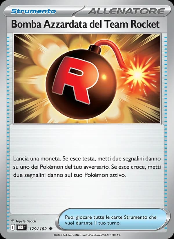 Bomba Azzardata del Team Rocket card in Italian