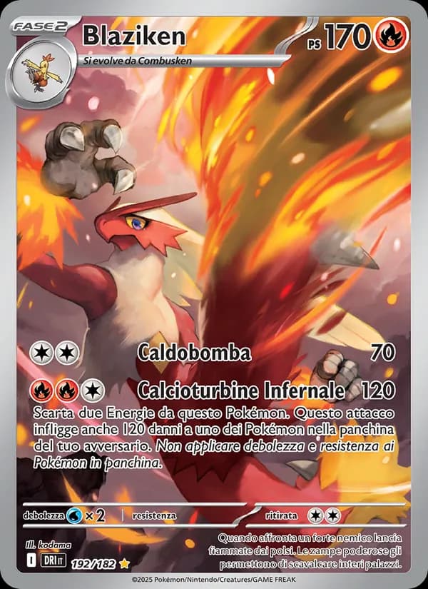 Blaziken card in Italian