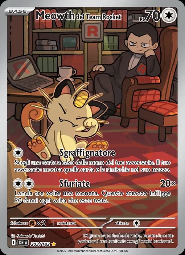 Meowth del Team Rocket card in Italian