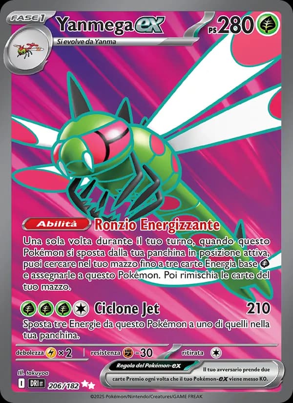 Yanmega-ex card in Italian