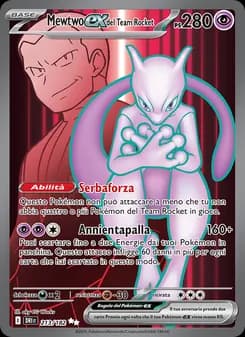 Mewtwo-ex del Team Rocket card in Italian