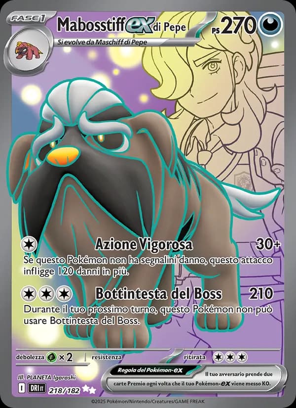 Mabosstiff-ex di Pepe card in Italian