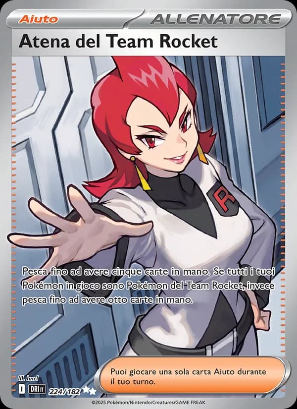 Atena del Team Rocket card in Italian