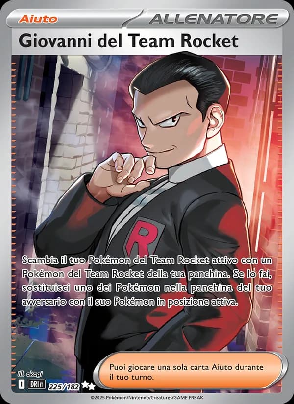 Giovanni del Team Rocket card in Italian