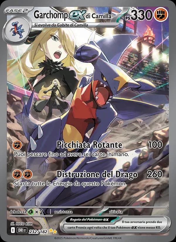 Garchomp-ex di Camilla card in Italian