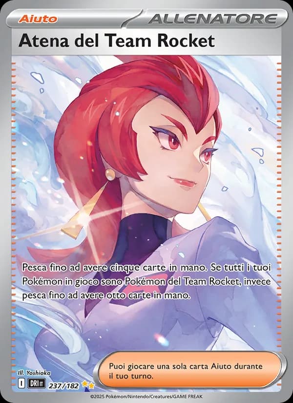 Atena del Team Rocket card in Italian