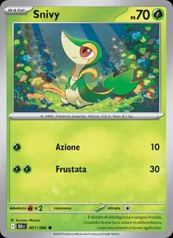 Snivy card in Italian