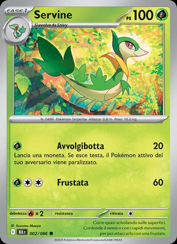 Servine card in Italian