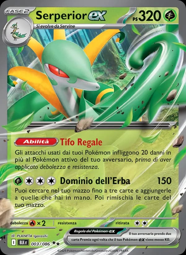 Serperior-ex card in Italian