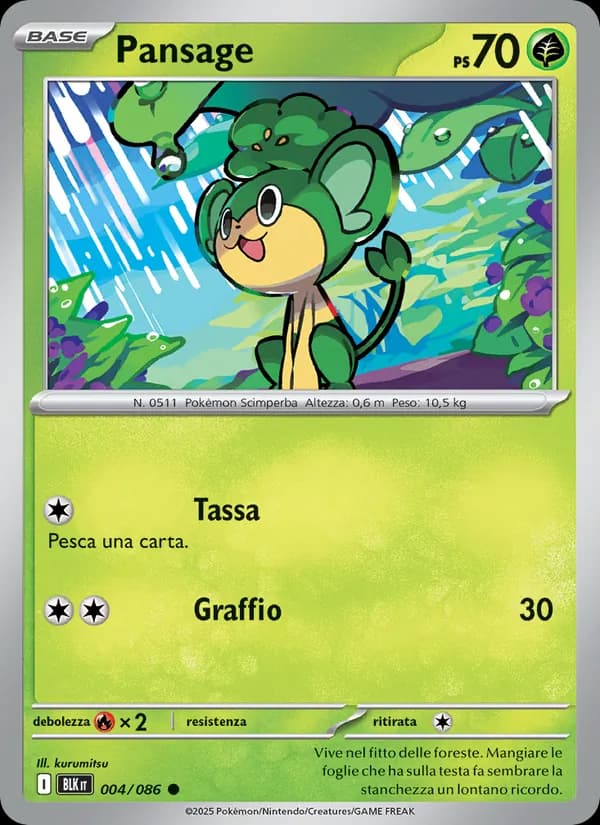 Pansage card in Italian