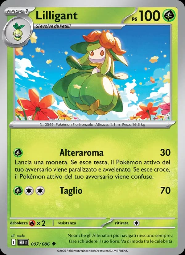 Lilligant card in Italian