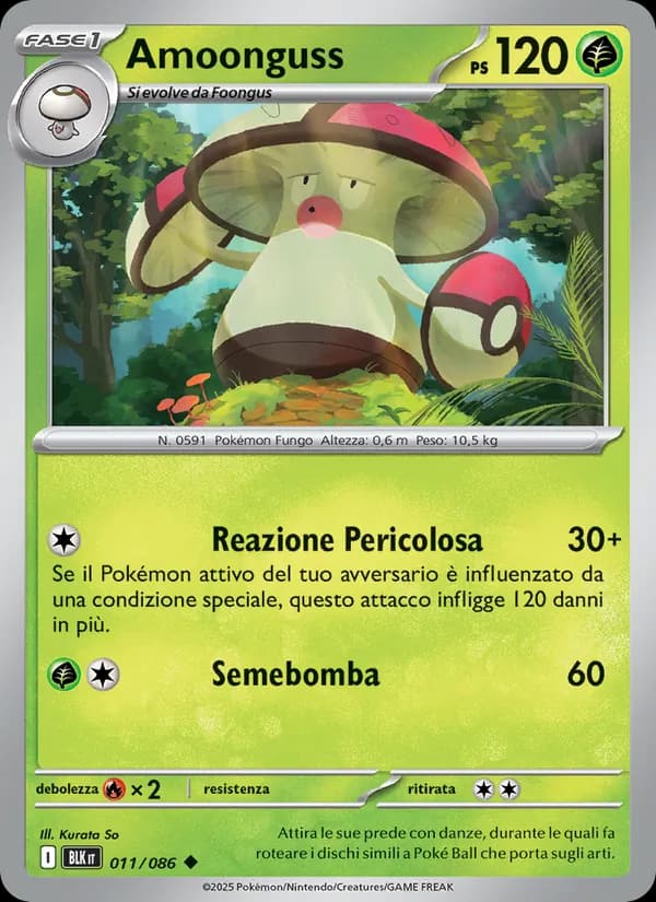 Amoonguss card in Italian