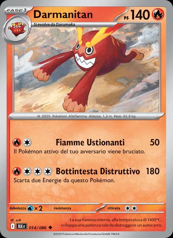 Darmanitan card in Italian