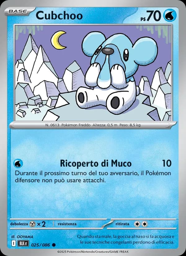 Cubchoo card in Italian