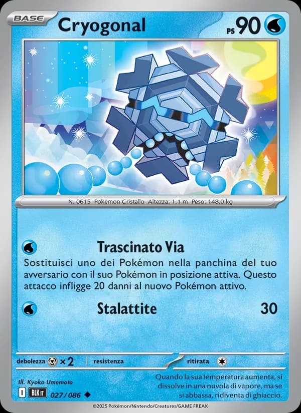 Cryogonal card in Italian