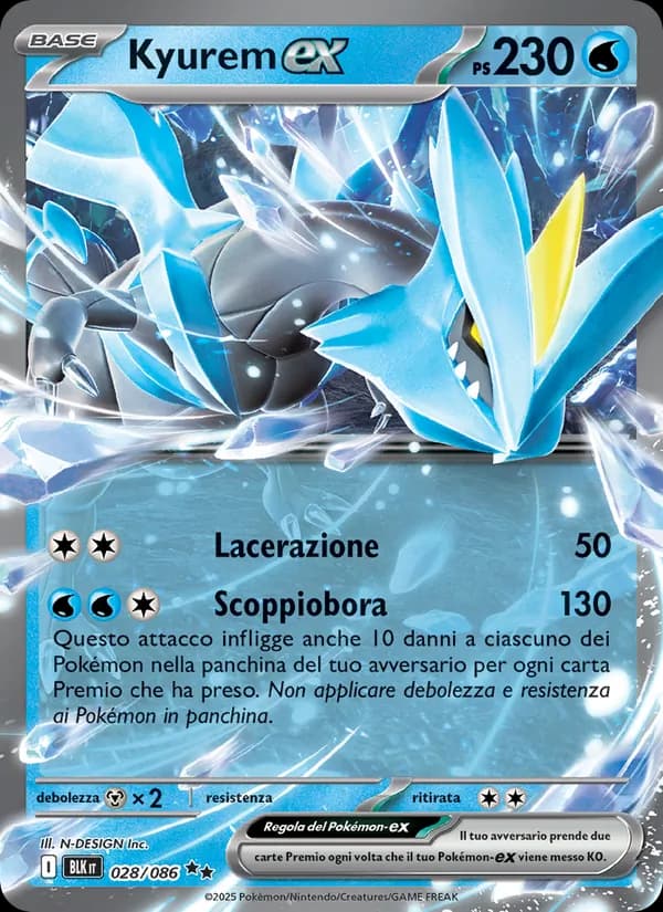 Kyurem-ex card in Italian