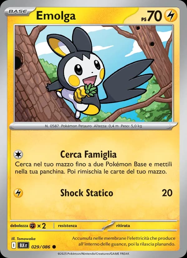 Emolga card in Italian