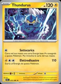 Thundurus card in Italian