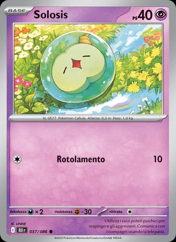 Solosis card in Italian