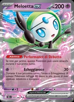 Meloetta-ex card in Italian