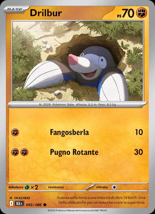 Drilbur card in Italian
