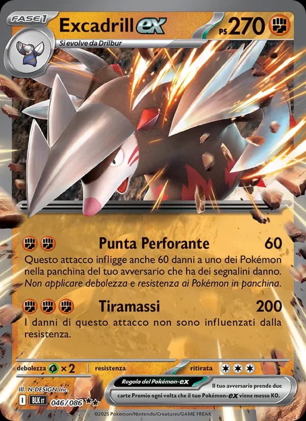 Excadrill-ex card in Italian