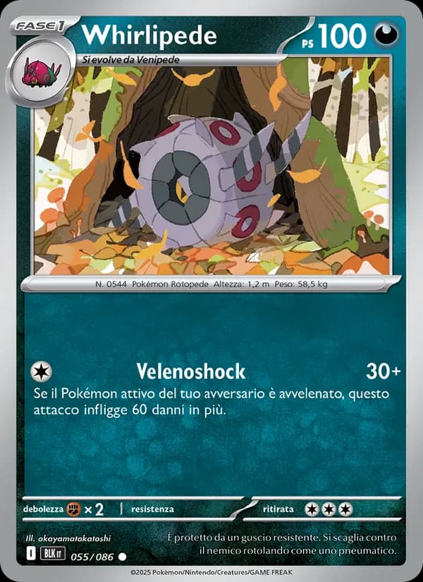 Whirlipede card in Italian
