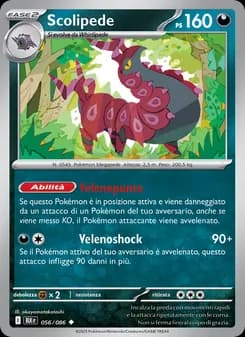 Scolipede card in Italian