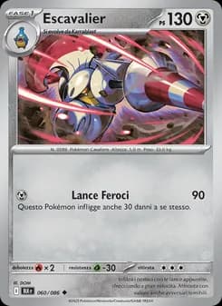 Escavalier card in Italian