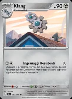 Klang card in Italian