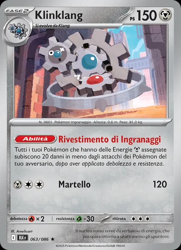Klinklang card in Italian