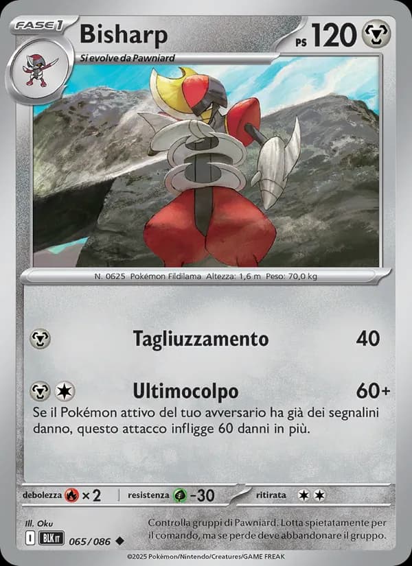 Bisharp card in Italian