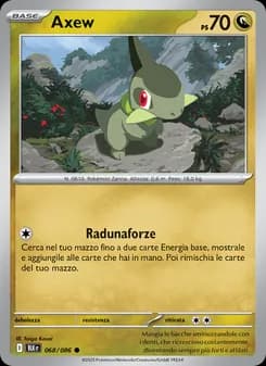 Axew card in Italian